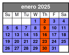 Liberty Cruise Standard enero Schedule