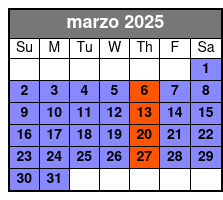 Liberty Cruise Standard marzo Schedule