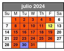 Start Times julio Schedule
