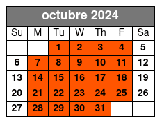 Start Times octubre Schedule