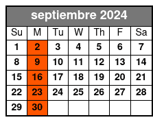 9:00am - Mon septiembre Schedule