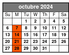 9:00am - Mon octubre Schedule