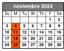 9:00am - Mon noviembre Schedule