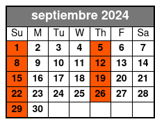 1:00pm - Sun septiembre Schedule