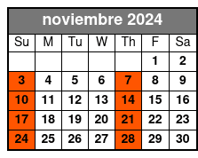 1:00pm - Sun noviembre Schedule
