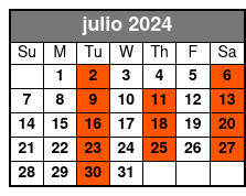 10am Tour julio Schedule