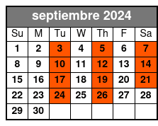 10am Tour septiembre Schedule