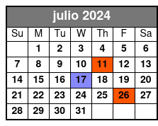 Departure julio Schedule