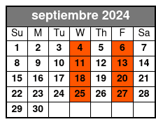 8:00am septiembre Schedule