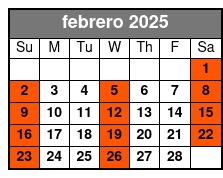 Option 1 febrero Schedule