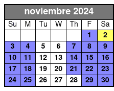  Am noviembre Schedule