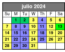 Tour julio Schedule