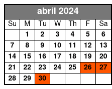 Afternoon 13:00 abril Schedule