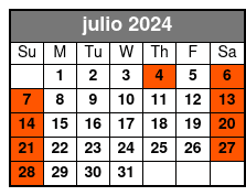 Afternoon 13:00 julio Schedule