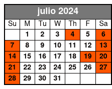 Evening 16:00 julio Schedule