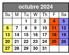 Orchestra Rows A-L octubre Schedule