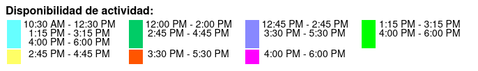 Tour Color Key