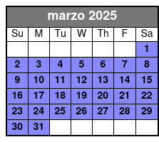 Fully Guided & 911 Memorial marzo Schedule