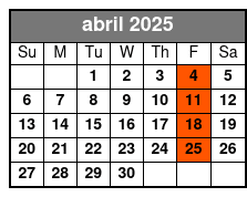 100% En Español! abril Schedule