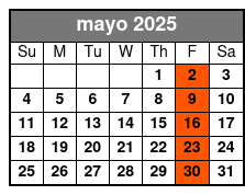 100% En Español! mayo Schedule