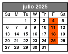 100% En Español! julio Schedule