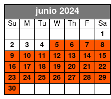 Spanish Speaking Guided Tour junio Schedule