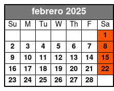 Spanish Speaking Guided Tour febrero Schedule