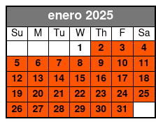 7pm Tour enero Schedule