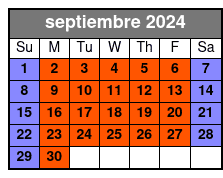 50 Minutes Rides septiembre Schedule