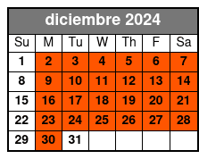 6:30pm diciembre Schedule