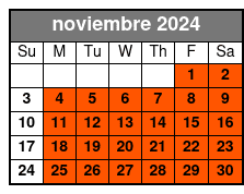 7:30 Pm noviembre Schedule