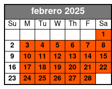 7:30 PM febrero Schedule