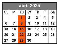 10:00am abril Schedule