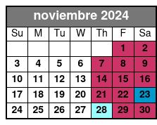 Minimum 4 People Required noviembre Schedule