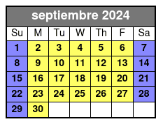 Central Park Proposal - 65 Min septiembre Schedule