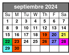 Premium Seating septiembre Schedule