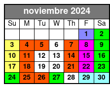 Premium Seating noviembre Schedule