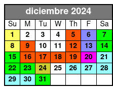 Premium Seating diciembre Schedule