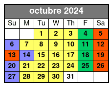 Mezzanine Seating octubre Schedule