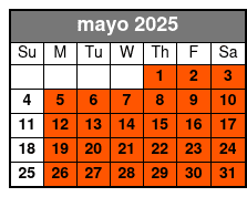 Tour in Spanish mayo Schedule