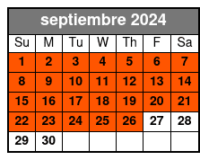11am TriBeCa septiembre Schedule