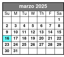 Departure marzo Schedule