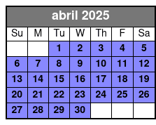 Economic Tour (1 Hour) abril Schedule