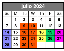 Moonshine julio Schedule
