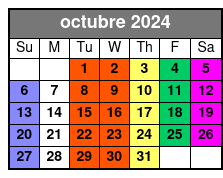 Moonshine octubre Schedule