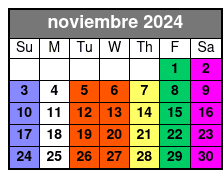Moonshine noviembre Schedule