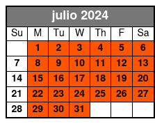 Tour of New York in Italian julio Schedule
