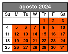Tour of New York in Italian agosto Schedule