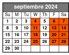 Customized Facial septiembre Schedule