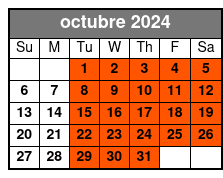 Acupuncture octubre Schedule